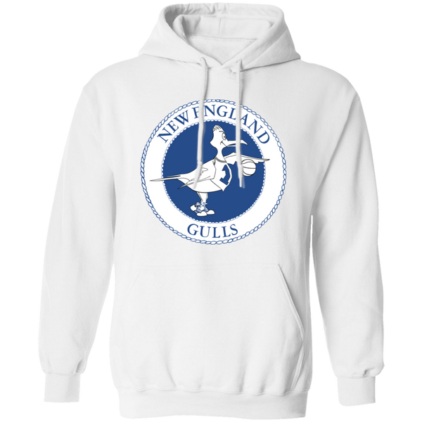 New England Gulls WBL Hoodie Pullover Womens Pro Basketball Team color White