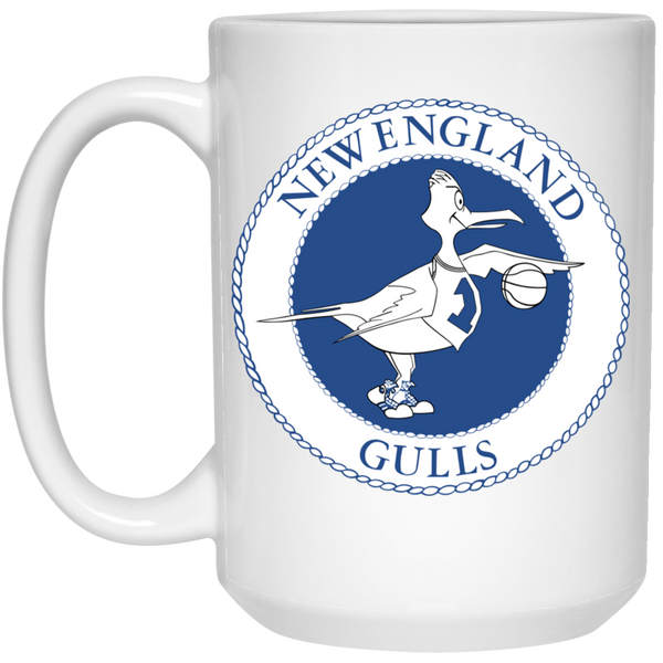 New England Gulls WBL Mug Ceramic 15 oz. Women's Professional Basketball League color White