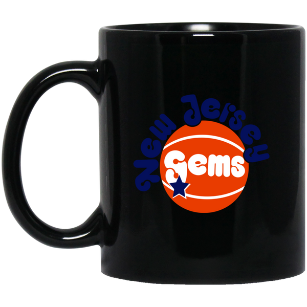 New Jersey Gems WBL Mug 11 oz. Ceramic Women's Pro Basketball League Team color Black