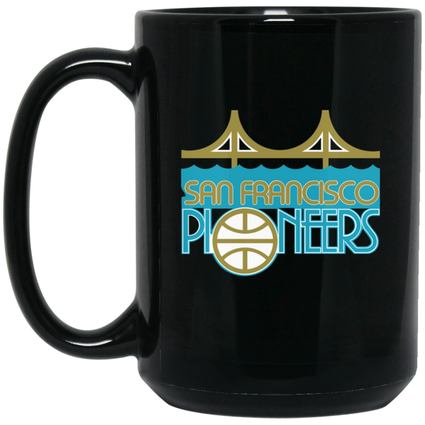 San Francisco Pioneers WBL Mug Black Ceramic 15 oz. Women's Pro Basketball League Team