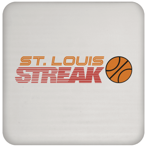 St. Louis Streak WBL Drink Coaster Table Pad Women's Pro Basketball League Team color White