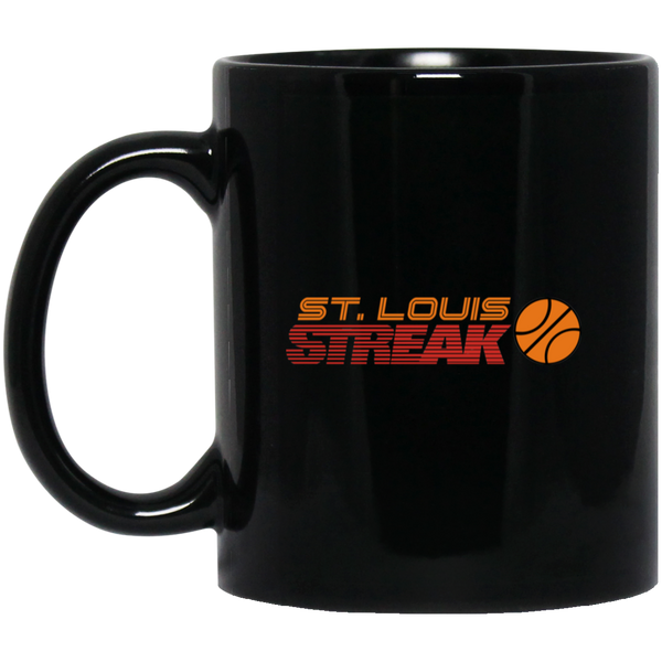 St. Louis Streak WBL Mug 11 oz. Ceramic Women's Pro Basketball League Team color Black