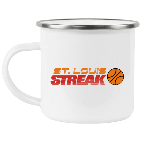 St. Louis Streak Camping Mug 12 oz. Enamel Women's Pro Basketball League Team color White