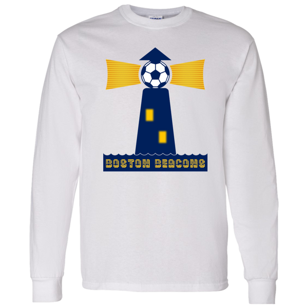Boston Beacons NASL Long Sleeve Shirt North American Soccer League Team color White