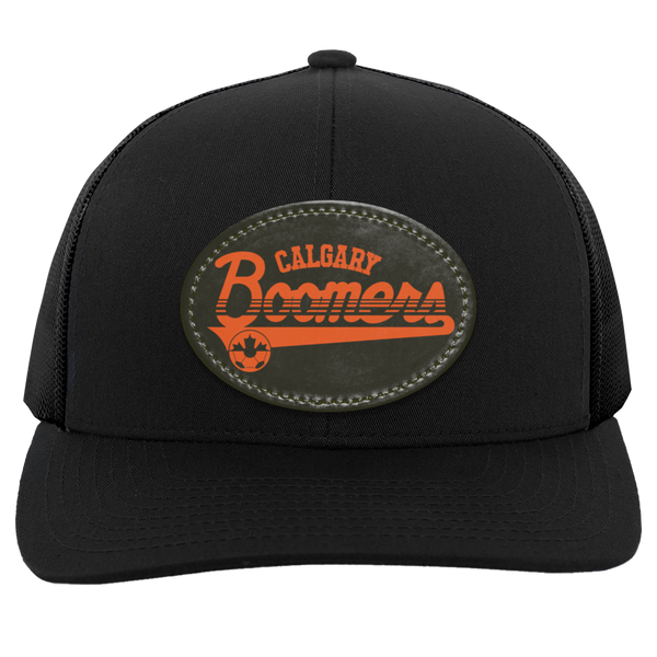 Calgary Boomers Trucker Snapback Cap NASL Soccer Team color Black