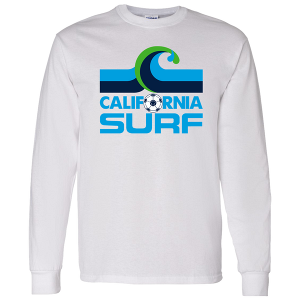 California Surf NASL Long Sleeve Shirt North American Soccer League Team color White
