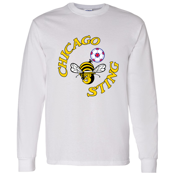 Chicago Sting NASL Long Sleeve Shirt North American Soccer League Team color White