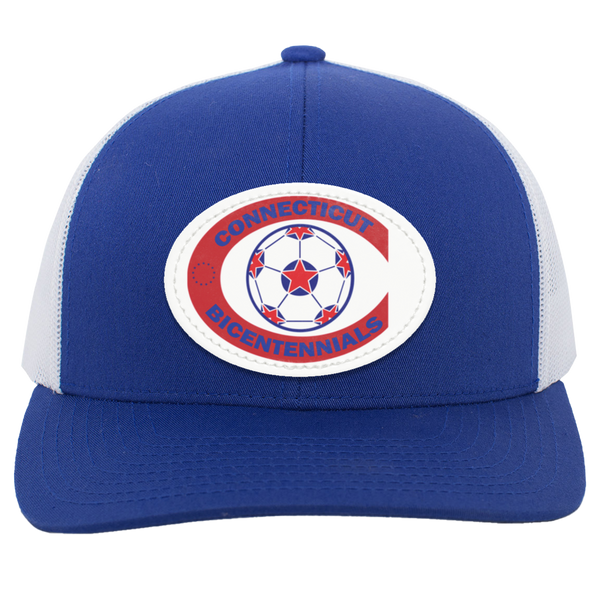 Connecticut Bicentennials Trucker Snapback Cap NASL Soccer Team color Royal Blue/White