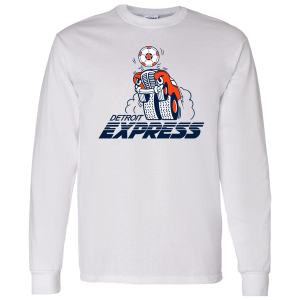Detroit Express NASL Long Sleeve Shirt North American Soccer League Team color White