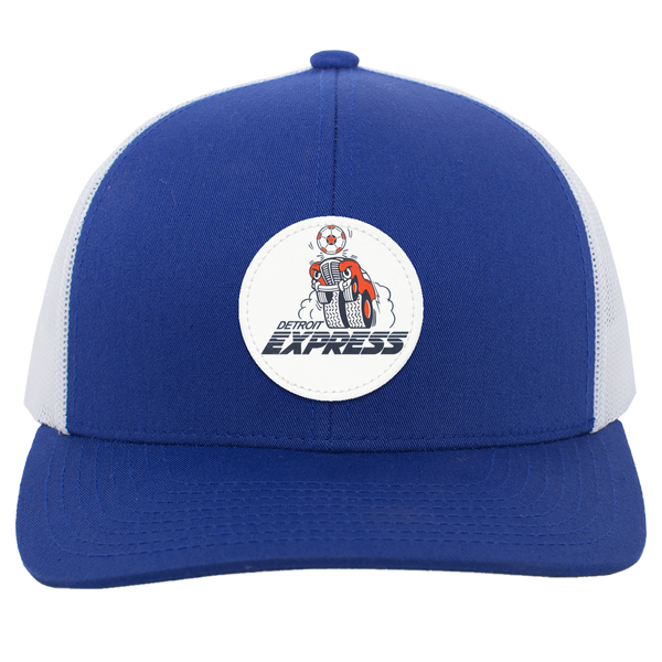 Detroit Express Trucker Snapback Cap NASL Soccer Team color Royal Blue/White