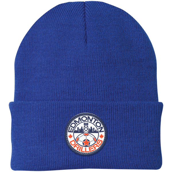 Edmonton Drillers NASL Beanie Cap Knit North American Soccer League Team color Royal Blue