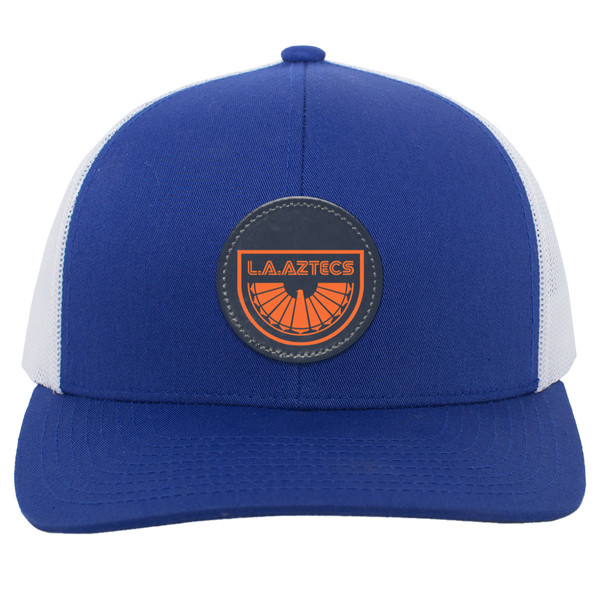 Los Angeles Aztecs Trucker Snapback Cap NASL Soccer Team color Royal Blue/White