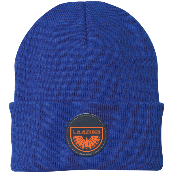 Los Angeles Aztecs NASL Beanie Cap Knit North American Soccer League Team color Royal Blue