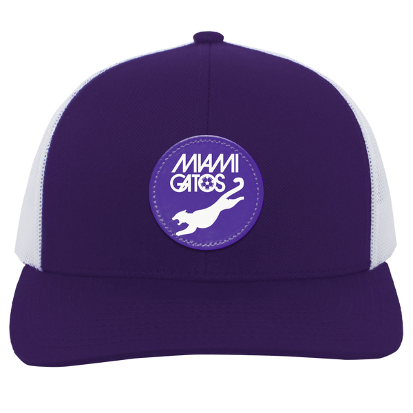 Miami Gatos Trucker Snapback Cap NASL Soccer Team color Purple/White