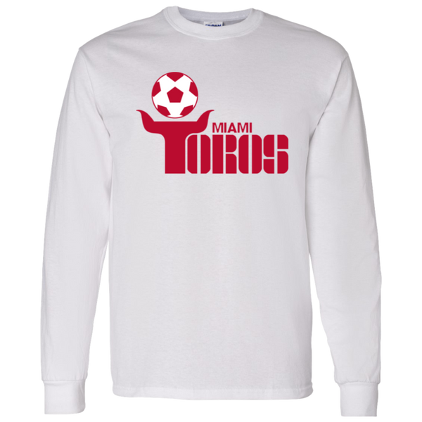 Miami Toros NASL Long Sleeve Shirt North American Soccer League Team color White