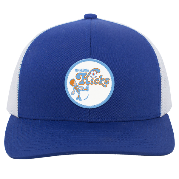 Minnesota Kicks Trucker Snapback Cap NASL Soccer Team color Royal Blue/White