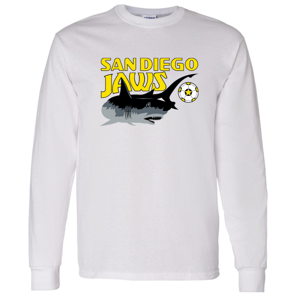 San Diego Jaws NASL Long Sleeve Shirt North American Soccer League Team color White