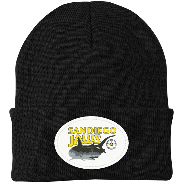 San Diego Jaws NASL Beanie Cap Knit North American Soccer League Team color Black