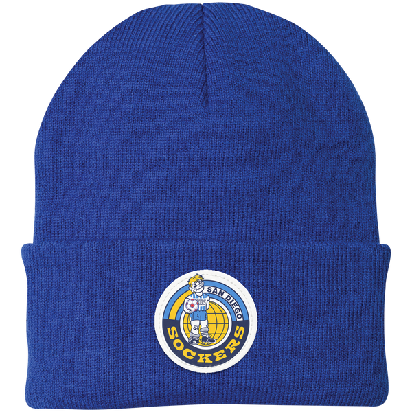 San Diego Sockers NASL Beanie Knit Cap North American Soccer League Team color Royal Blue