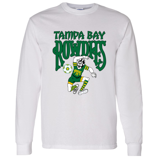 Tampa Bay Rowdies NASL Long Sleeve Shirt North American Soccer League Team color White