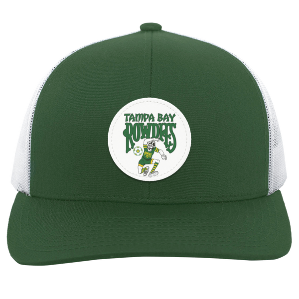 Tampa Bay Rowdies Trucker Snapback Cap NASL Soccer Team color Dark Green/White