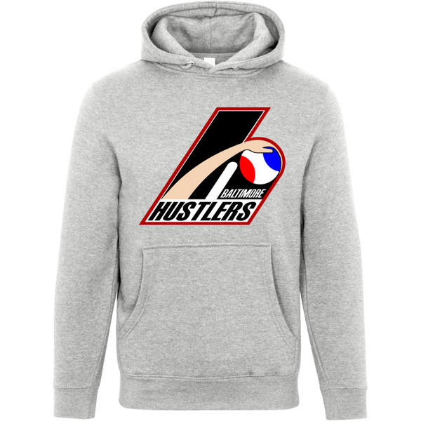 Baltimore Hustlers ABA Hoodie Pullover American Basketball Association color Heather Grey