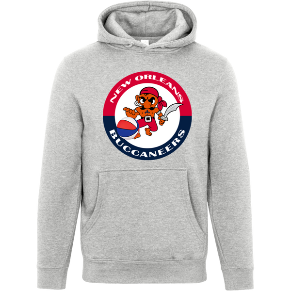 New Orleans Buccaneers ABA Hoodie Pullover American Basketball Association color Heather Grey