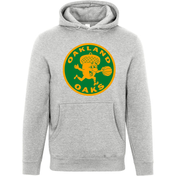 Oakland Oaks ABA Hoodie Pullover American Basketball Association color Heather Grey