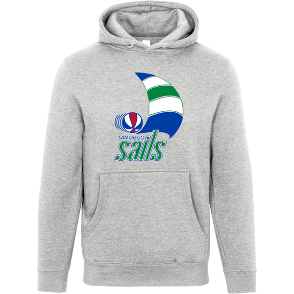 San Diego Sails ABA Hoodie Pullover American Basketball Association color Heather Grey