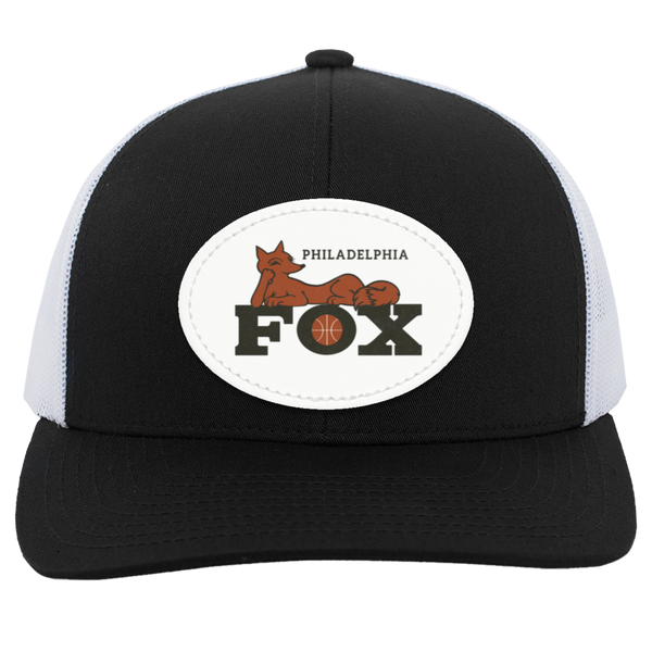 Philadelphia Fox WBL Trucker Snapback Cap Women's Professional Basketball League Team color Black/White