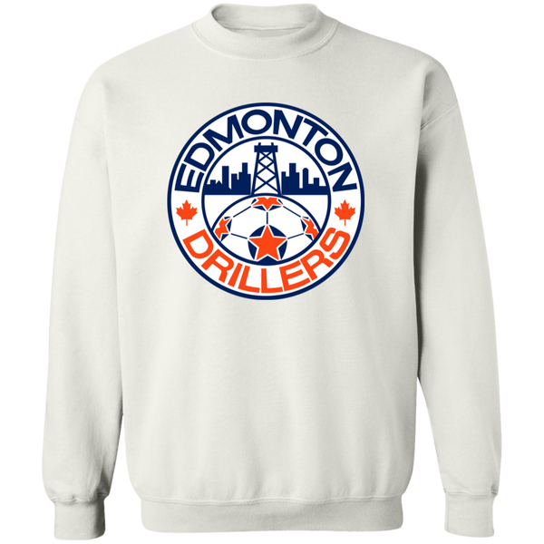 Edmonton Drillers NASL Sweatshirt Crewneck North American Soccer League Team color White