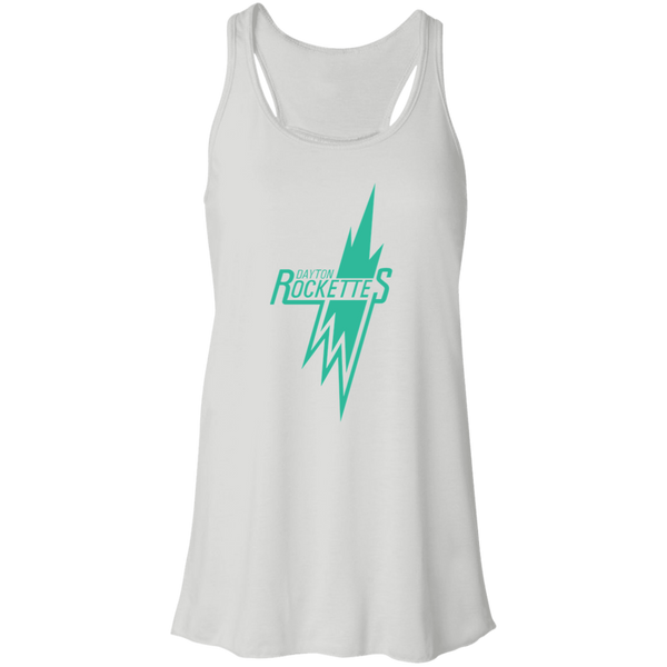 Dayton Rockettes Flowy Racerback Tank Top WBL Women's Basketball Team color White
