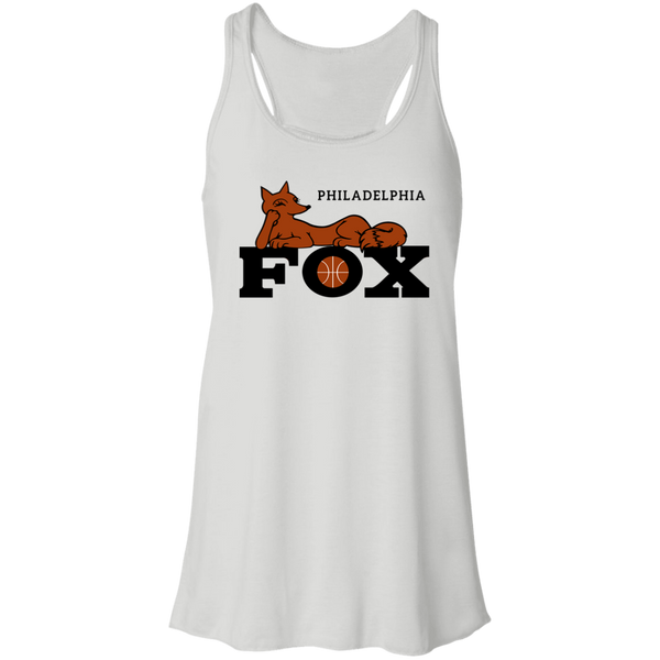 Philadelphia Fox Flowy Racerback Tank Top WBL Women's Basketball Team color White
