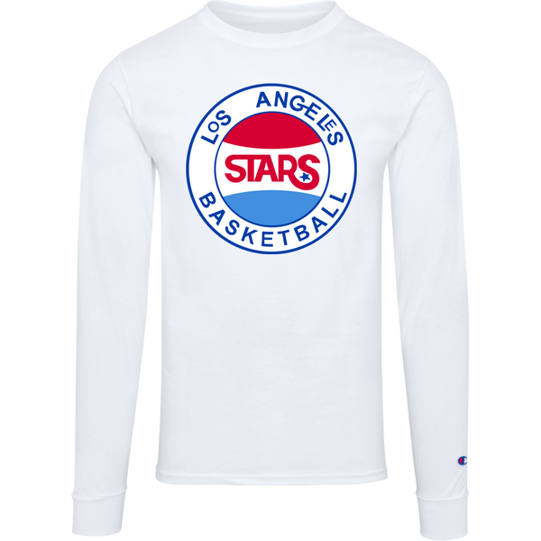 Los Angeles Stars ABA Long Sleeve Shirt American Basketball Association Team Logo color White