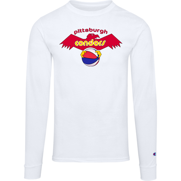 Pittsburgh Condors ABA Long Sleeve Shirt American Basketball Association Team Logo color White