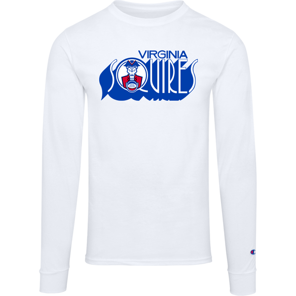 Virginia Squires ABA Basketball Team Long Sleeve Shirt Crewneck 100% Cotton Fabric color White