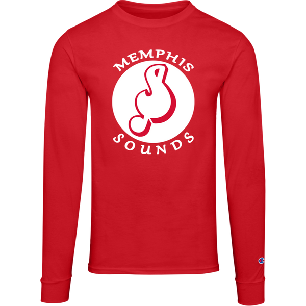 Memphis Sounds ABA Basketball Team Long Sleeve Shirt Crewneck 100% Cotton Fabric color Red