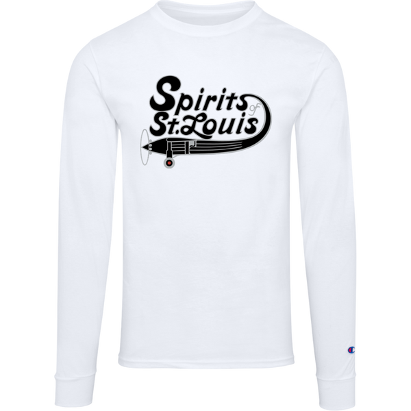 Spirits of St. Louis ABA Basketball Team Long Sleeve Shirt Crewneck 100% Cotton Fabric color White