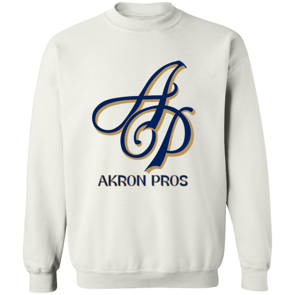Akron Pros Sweatshirt Crewneck Pullover Apparel NFL Football Team color White