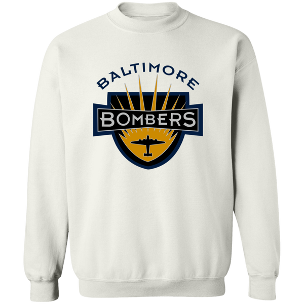 Baltimore Bombers Sweatshirt Crewneck Pullover NFL Football Team Fan Apparel color White