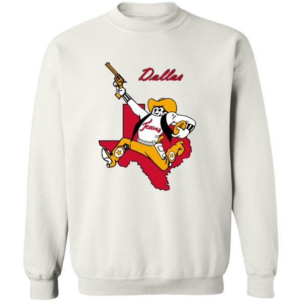 Dallas Texans Sweatshirt Crewneck Pullover NFL Football Team Fan Apparel color White