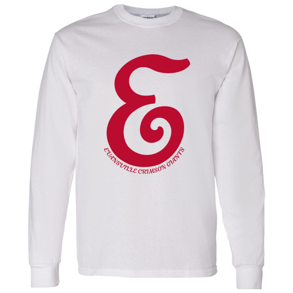 Evansville Crimson Giants Long Sleeve Shirt Classic NFL Football Team Fan Apparel color White