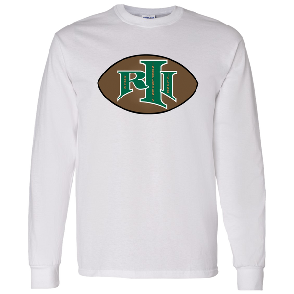 Rock Island Independents Long Sleeve Shirt Classic NFL Football Team Fan Apparel color White