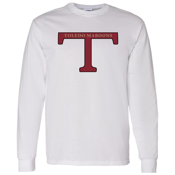 Toledo Maroons Long Sleeve Shirt Classic NFL Football Team Fam Apparel color White