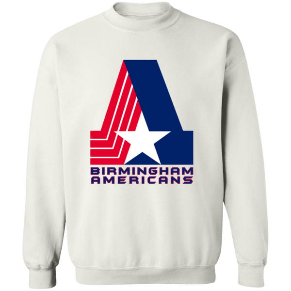 Birmingham Americans Sweatshirt Crewneck Pullover Apparel WFL Football Team color White
