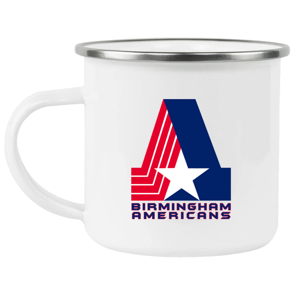 Birmingham Americans Camping Mug 12 oz. Enamel WFL Football Team color White