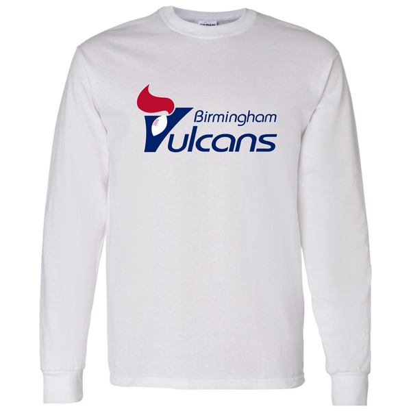 Birmingham Vulcans Long Sleeve Shirt Classic WFL Football Team color White