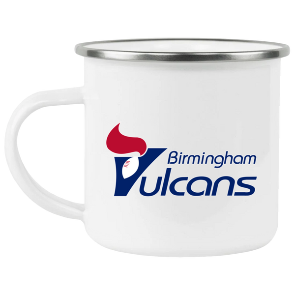 Birmingham Vulcans Camping Mug 12 oz. Enamel WFL Football Team