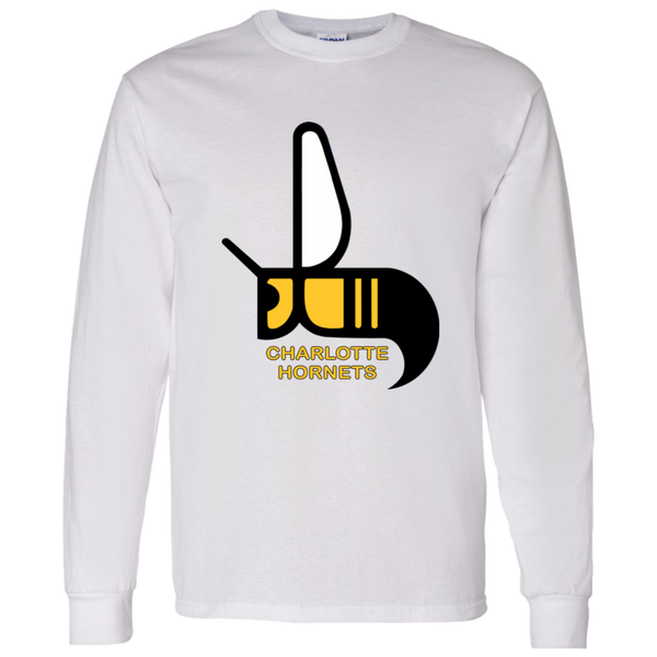 Charlotte Hornets Long Sleeve Shirt Classic WFL Football Team color White