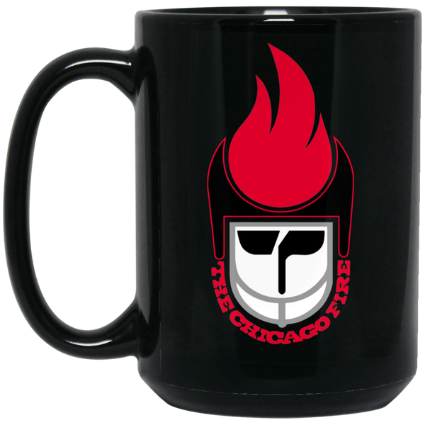 Chicago Fire Mug 15 oz. Black Glossy Ceramic WFL Football Team